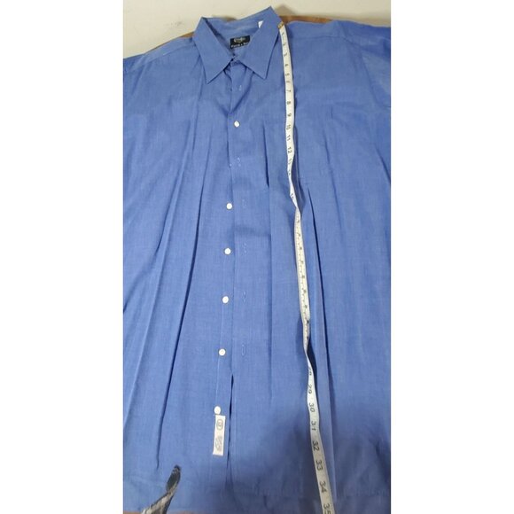 Currier & Day Blue Button-Up Long Sleeve Shirt Cotton-Blend Size 18 T - Picture 10 of 12